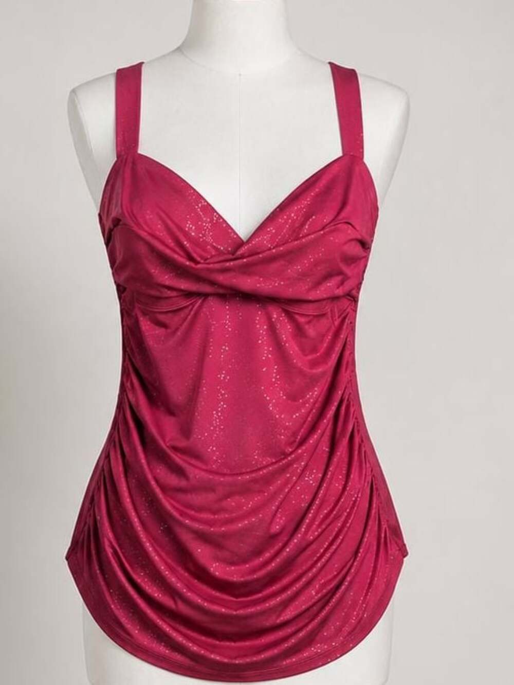 Plus Size Merona Women's Ruched Tummy Conttol Swimsuit l Shimme Swim 18w